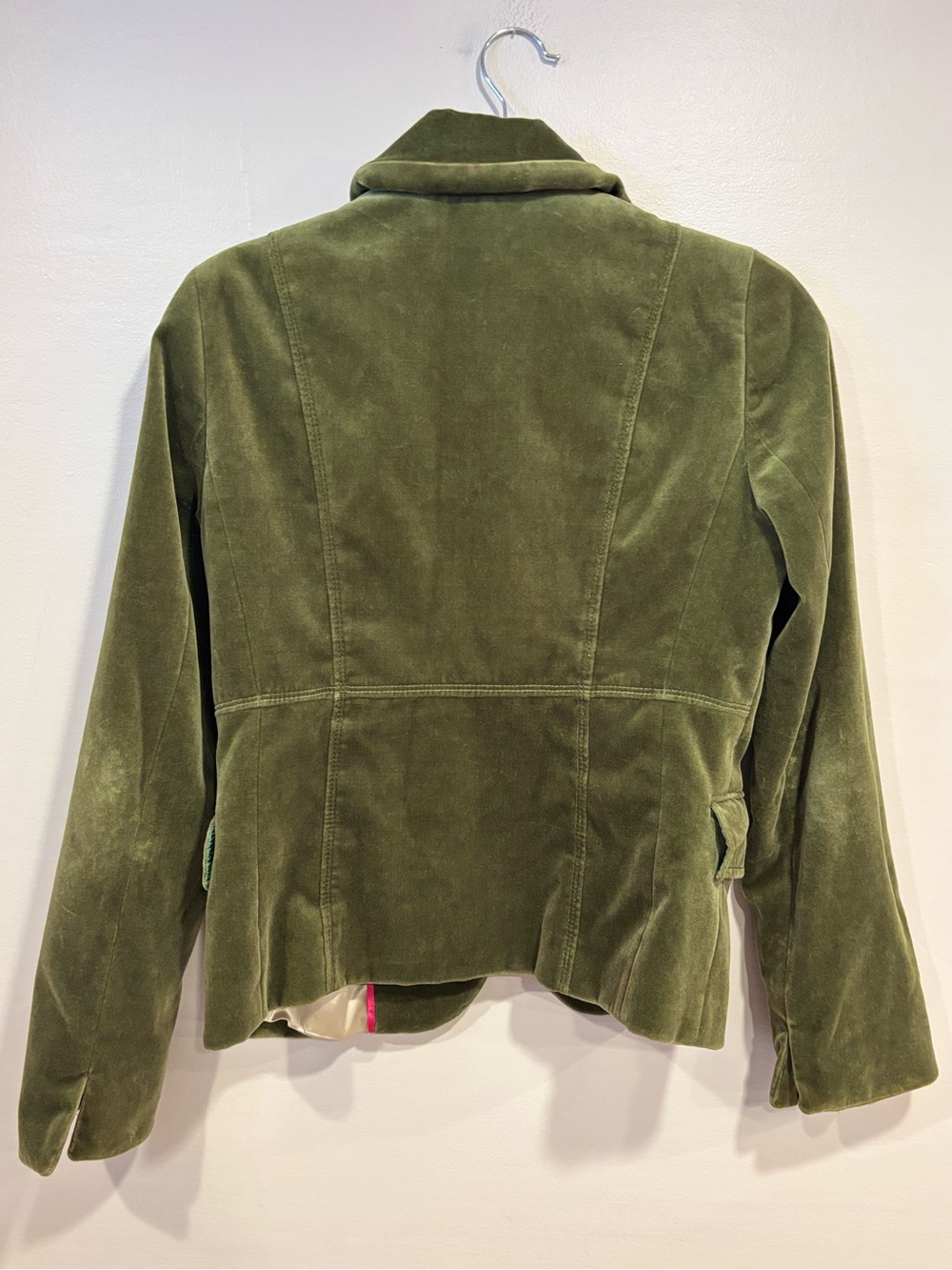 J. Crew Bella Green Velvet Blazer Jacket Vintage Women's 8 - Picture 7 of 14